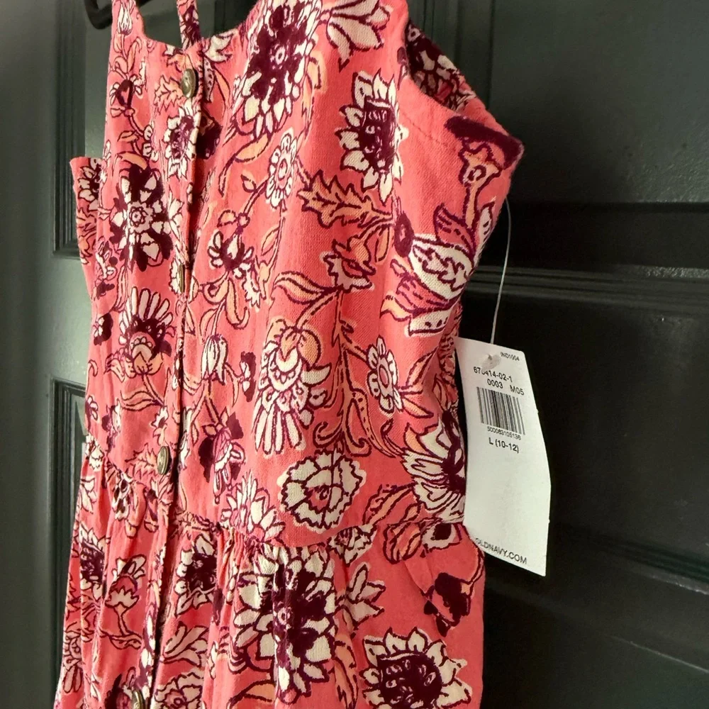 NWT Old Navy Pink Floral Tiered Dress